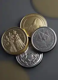 Monedas de oro y plata